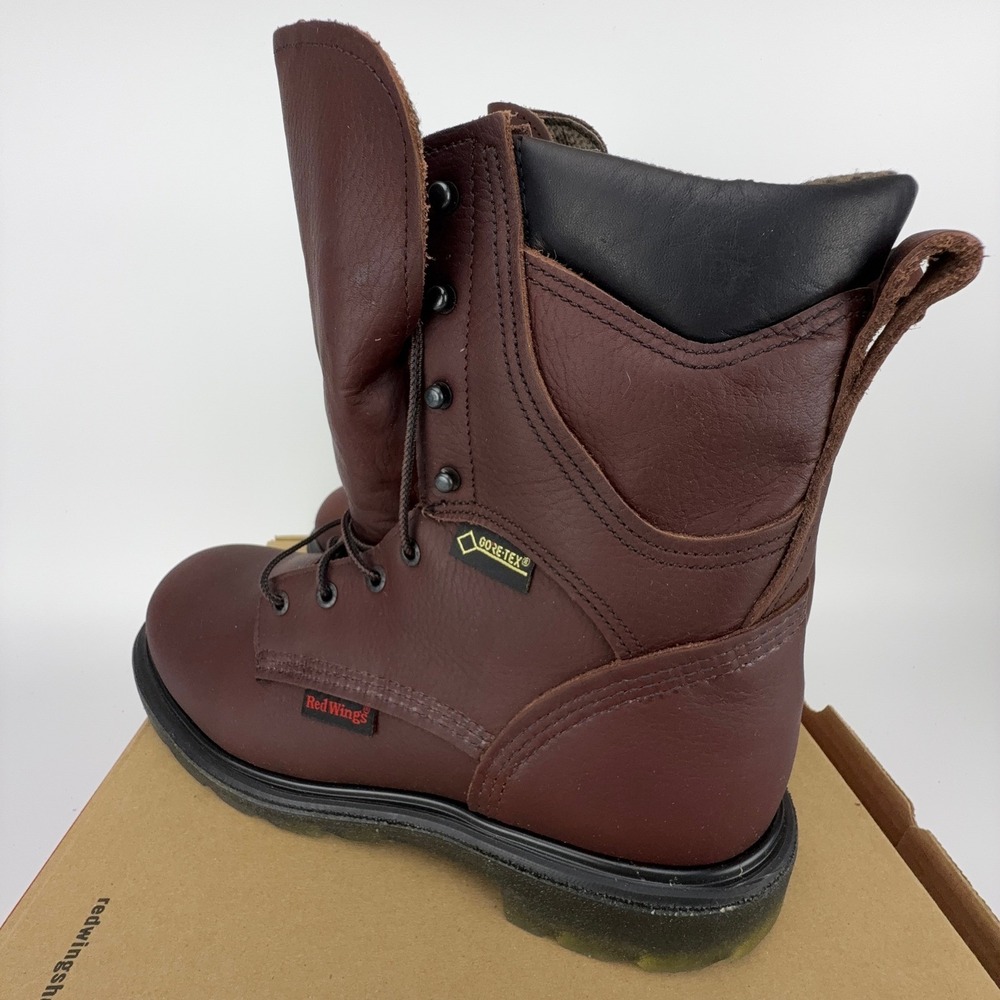 Red Wing SuperSole 8-Inch Waterproof Gore-Tex Boots Leather Mens 9D 914 NOS - Picture 7 of 10
